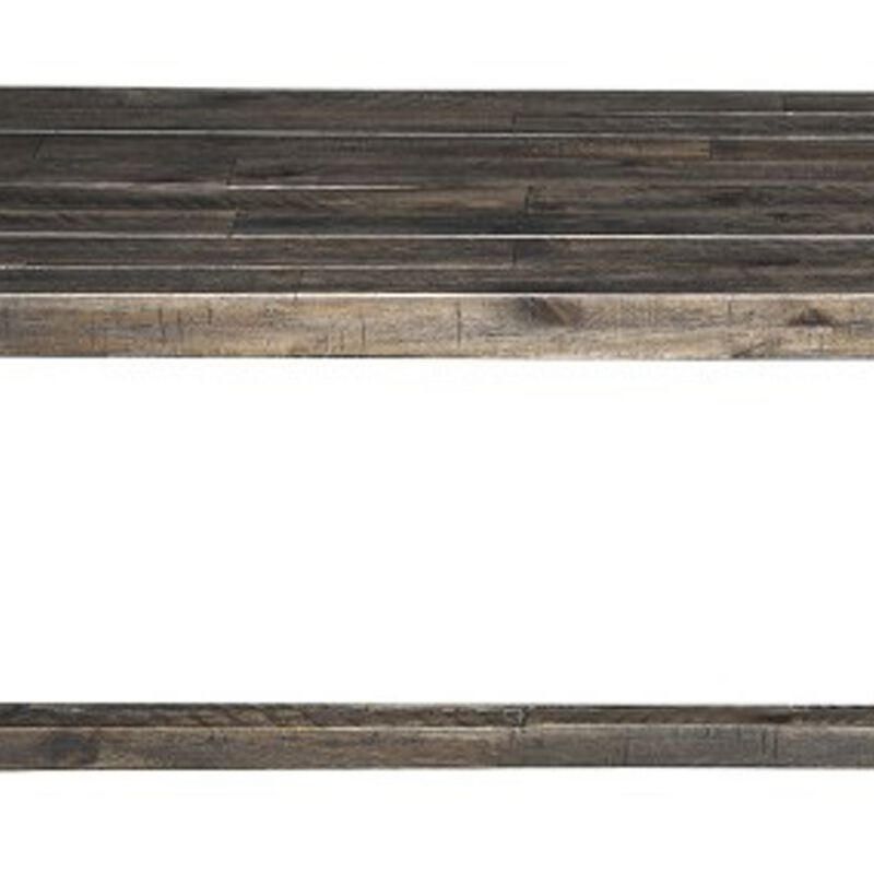 Transitional Style Bench In Acacia Wood Gray-Benzara