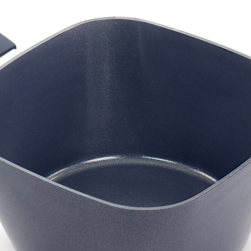 Soho Lounge Diamond 10 Piece Ceramic Nonstick Aluminum Cookware Set in Blue