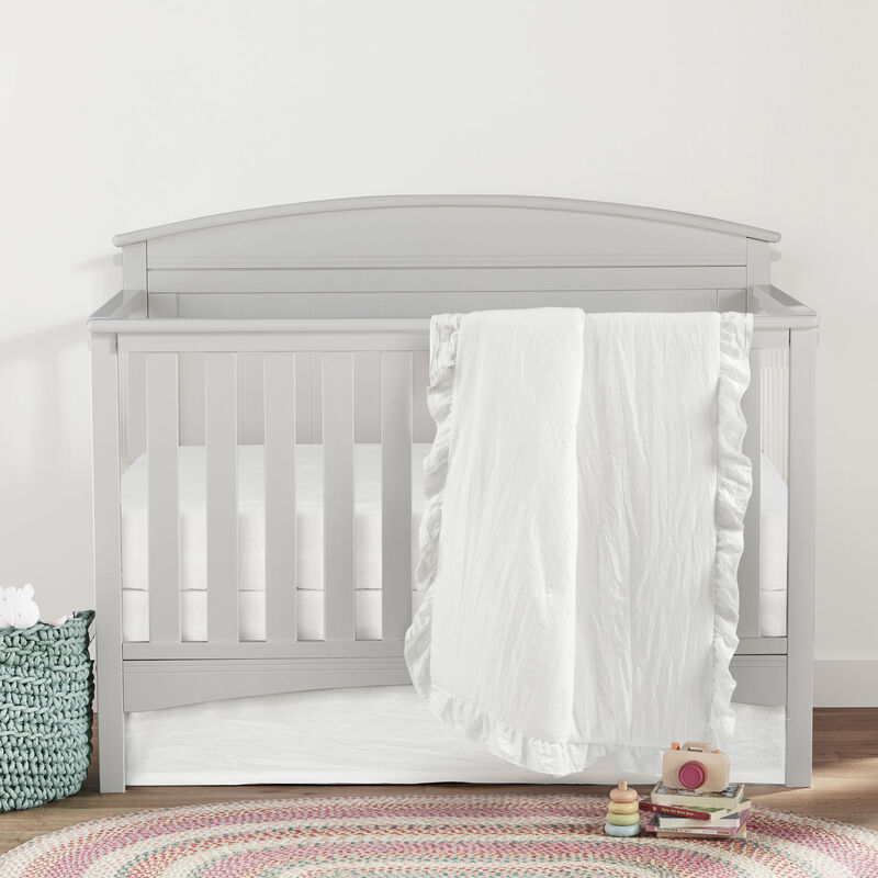 Reyna Embellished Soft Baby/Toddler White 3Pc Bedding Set