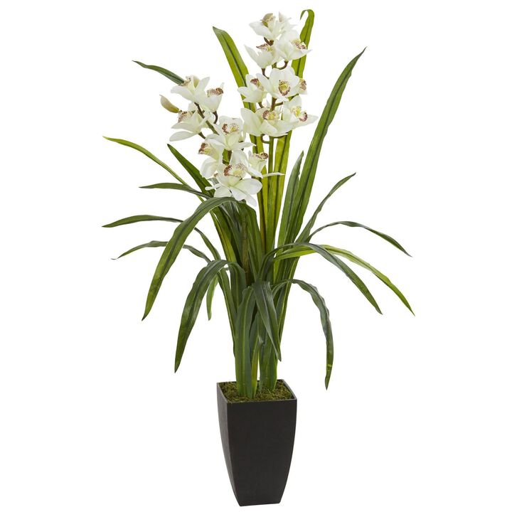 Nearly Natural 39-in Cymbidium Orchid Artificial Plant
