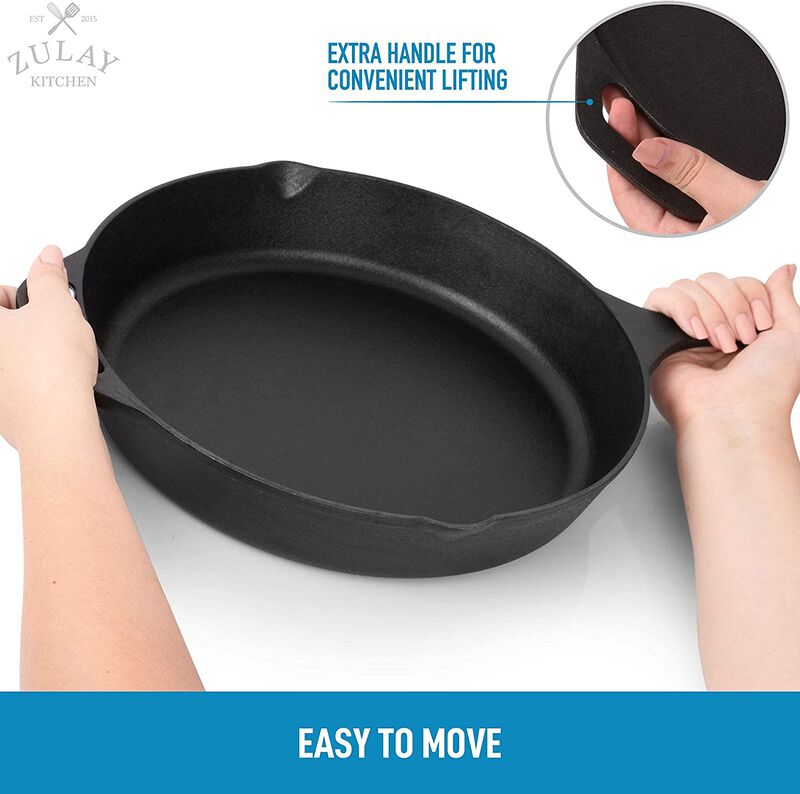 Heavy Duty Cast Iron Skillet for Indoor and Outdoor