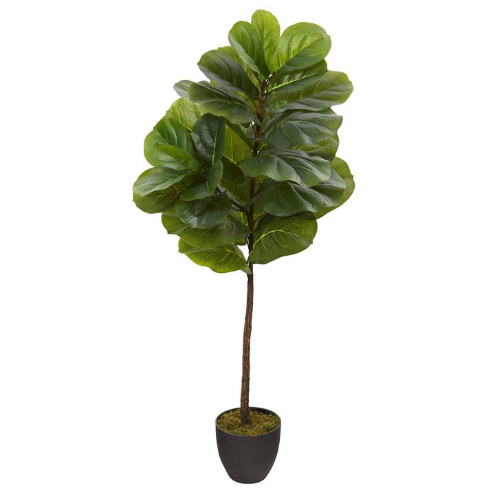 Nearly Natural 46-in Fiddle Leaf Artificial Tree (Real Touch)
