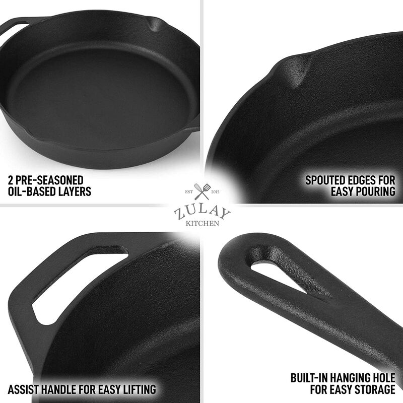 Heavy Duty Cast Iron Skillet for Indoor and Outdoor