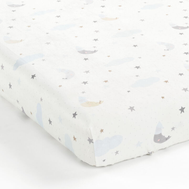 Goodnight Little Moon Soft & Plush Fitted Crib Sheet Single