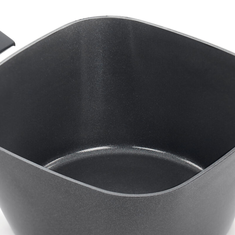 Soho Lounge Diamond 10 Piece Ceramic Nonstick Aluminum Cookware Set in Black