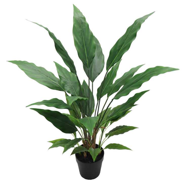 3' Artificial SPATHIPHYLLUM - Lifelike Indoor Plant in Decorative Pot - Low Maintenance, Perfect for Home or Office Styling