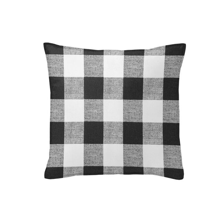 6ix Tailors Fine Linens Lumberjack Check White/Black Decorative Throw Pillows