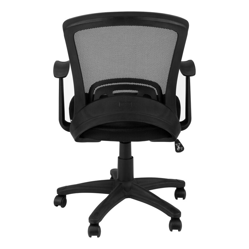 Monarch Specialties I 7265 Office Chair, Adjustable Height, Swivel, Ergonomic, Armrests, Computer Desk, Work, Metal, Mesh, Black, Contemporary, Modern