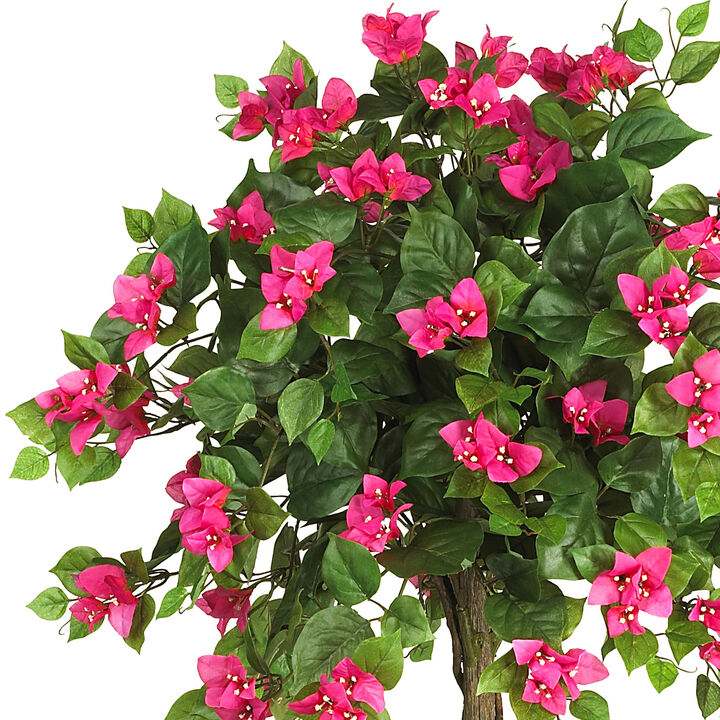 Nearly Natural 5-ft Bougainvillea Topiary Tree w/743 Lvs