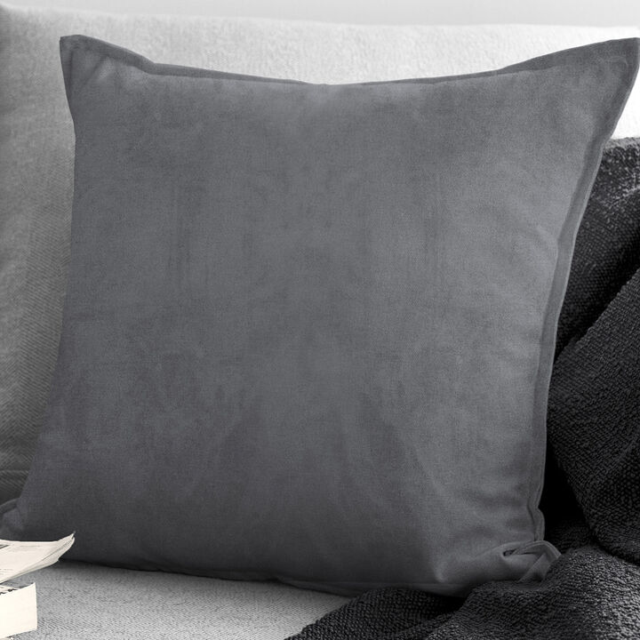 6ix Tailors Fine Linens Vanessa Charcoal Decorative Throw Pillows
