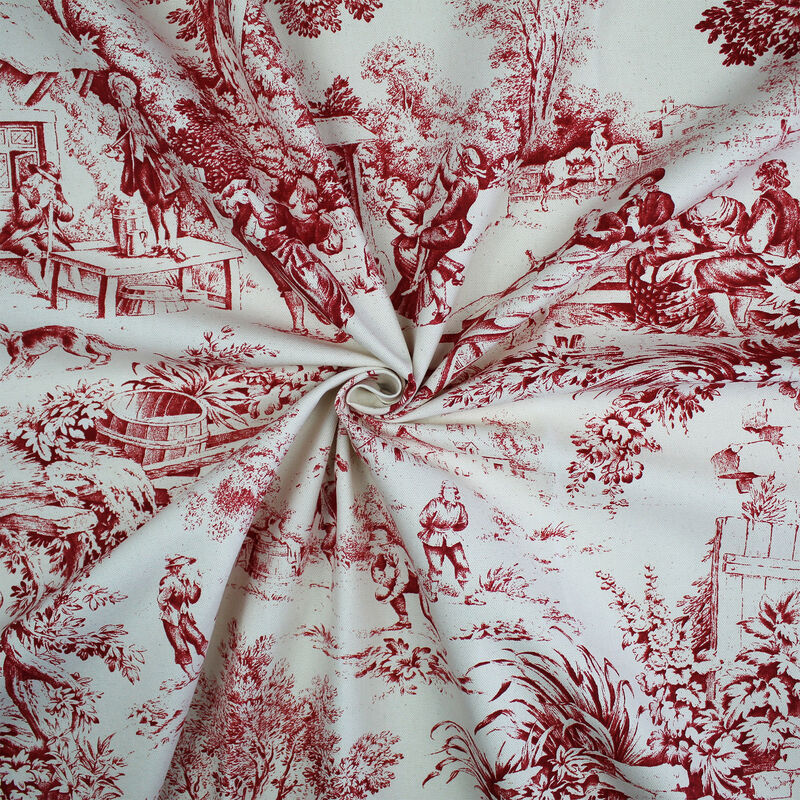 6ix Tailors Fine Linens Maison Toile Red Decorative Throw Pillows