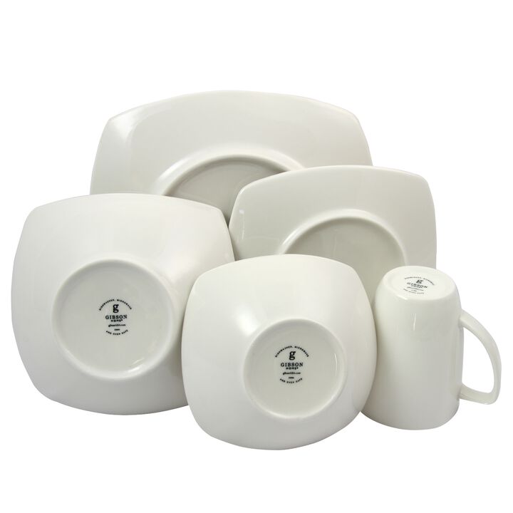 Gibson Home Zen Buffetware 30-Piece Dinnerware Set, White