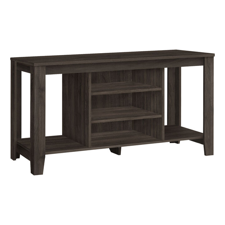 Monarch Specialties I 3567 Tv Stand, 48 Inch, Console, Media Entertainment Center, Storage Shelves, Living Room, Bedroom, Laminate, Brown, Contemporary, Modern