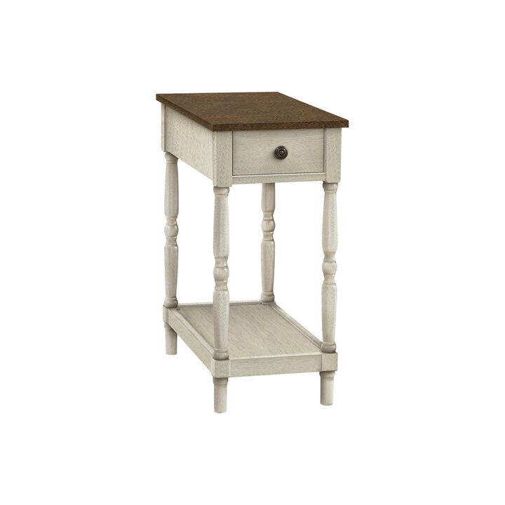 Monarch Specialties I 3957 - Accent Table, 2 Tier, End, Side Table, Nightstand, Bedroom, Narrow, Lamp, Storage Drawer, Traditional