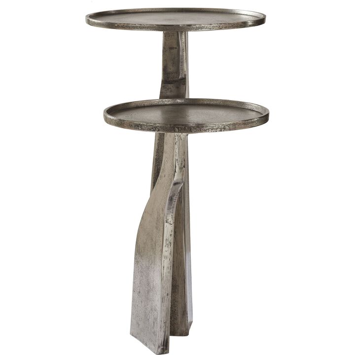 24.5" Silver Instrumental Component Side Table