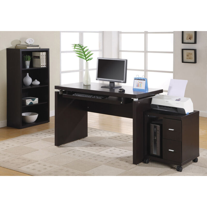 Monarch Specialties I 7004 Office, File Cabinet, Printer Cart, Rolling File Cabinet, Mobile, Storage, Work, Laminate, Brown, Contemporary, Modern