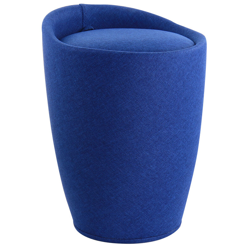 Elama 1 Piece Blue Denim Hollow Ottoman Chair