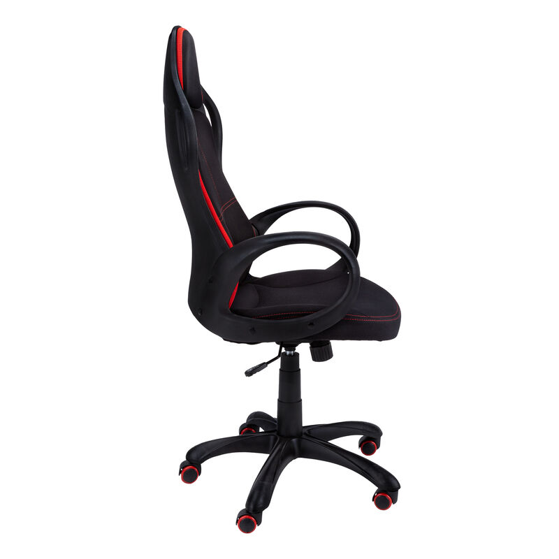 Monarch Specialties I 7259 Office Chair, Gaming, Adjustable Height, Swivel, Ergonomic, Armrests, Computer Desk, Work, Metal, Mesh, Black, Red, Contemporary, Modern