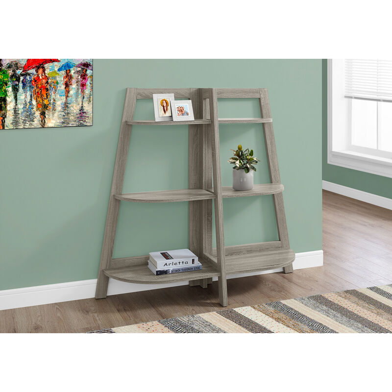 Monarch Specialties I 2428 Bookshelf, Bookcase, Etagere, 3 Tier, 48"H, Office, Bedroom, Laminate, Brown, Contemporary, Modern