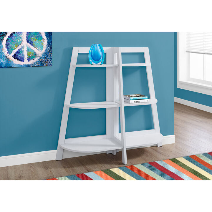 Monarch Specialties I 2427 Bookshelf, Bookcase, Etagere, 3 Tier, 48"H, Office, Bedroom, Laminate, White, Contemporary, Modern