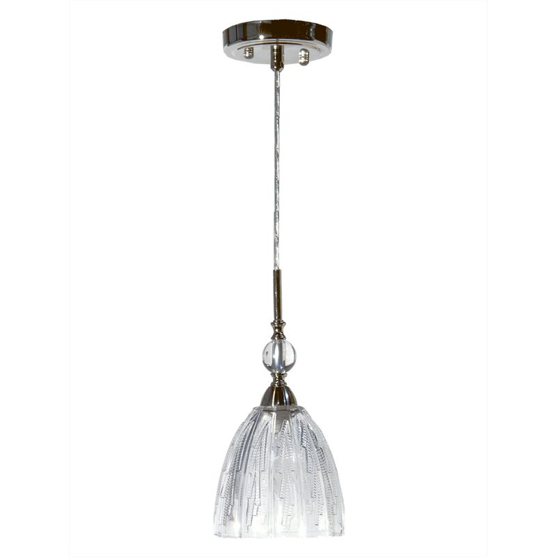 77" Clear and Black Crystal Mini Pendant Ceiling Light Fixture