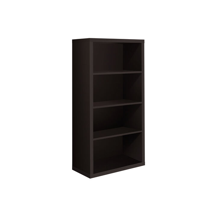 Monarch Specialties I 7005 Bookshelf, Bookcase, Etagere, 5 Tier, 48"H, Office, Bedroom, Laminate, Brown, Contemporary, Modern