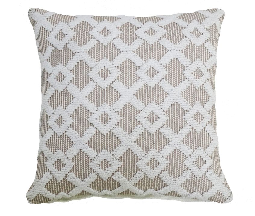 20"x20" Decorative Accent Throw Pillow with Geo Texture