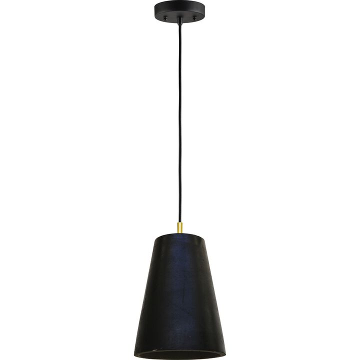 12" Black Conical Shade Ceiling Pendant Light Fixture