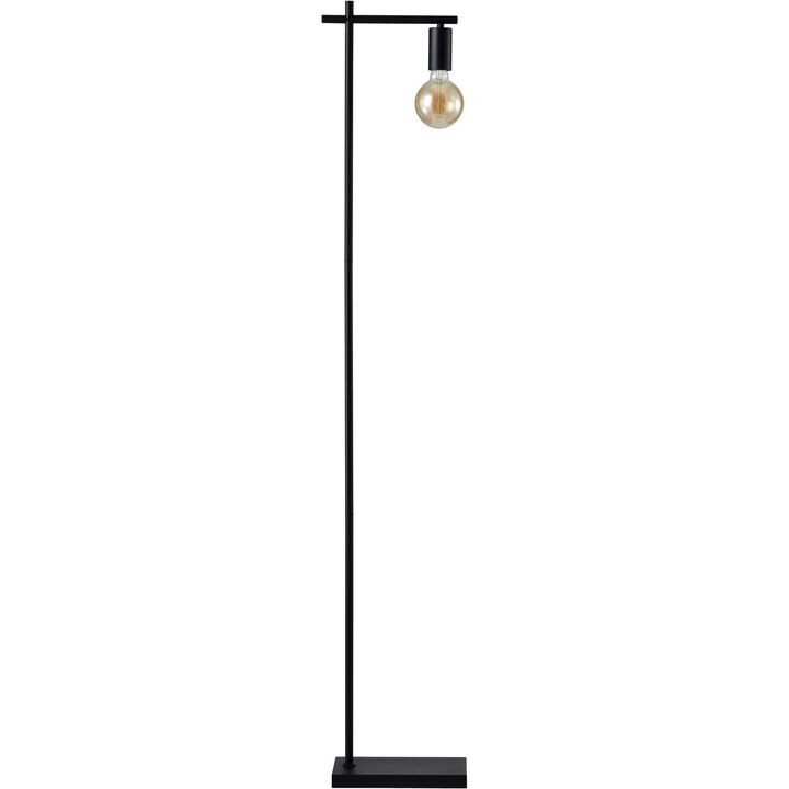 60.25" Black Industrial Style Floor Lamp