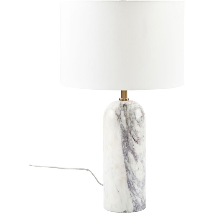 20" White Classic 3-Way Switch Table Lamp