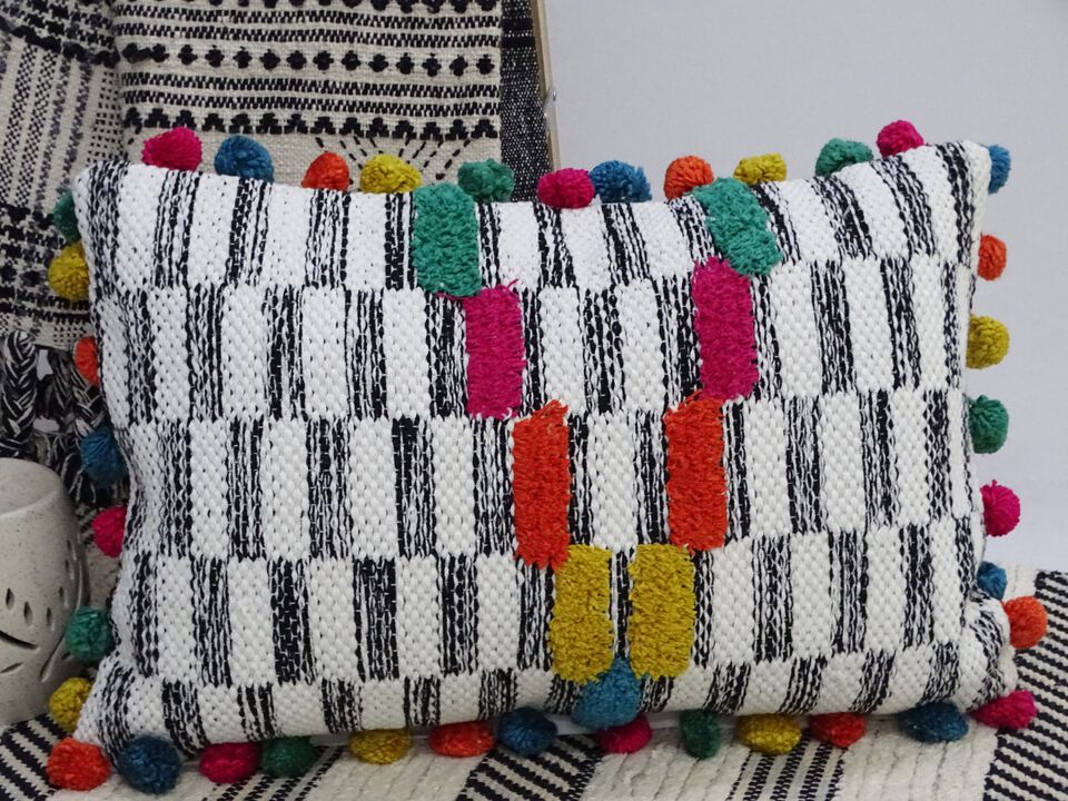 Handwoven 14"X 24" Throw Pillow for Decoration
