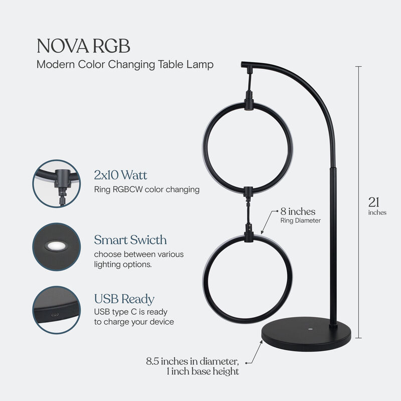 Nova LED RGB Table Lamp