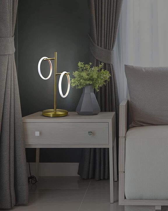 Saturn LED Table Lamp - Brass