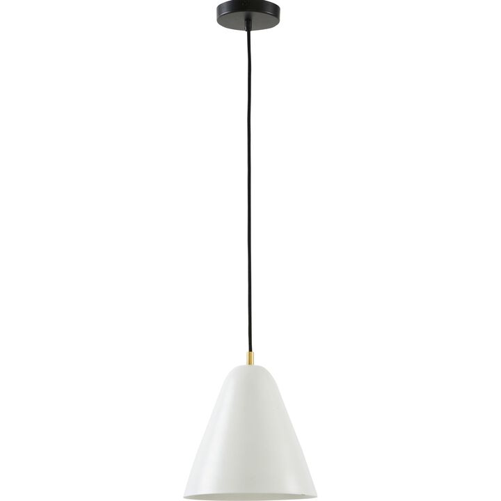 10.7" Matte White and Black Classic Ceiling Light Fixture
