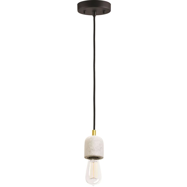 4" White and Black Bell Shaped Ceiling Pendant Light Fixture