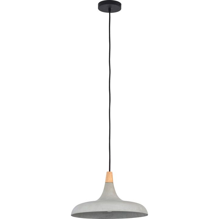 16" Gray and Black Contemporary Ceiling Light Fixture