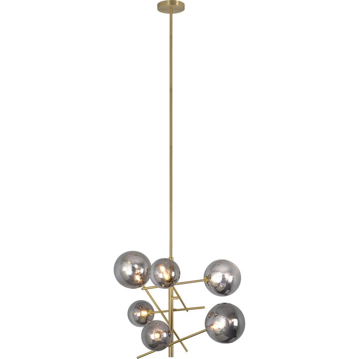 28.5" Gold and Black Contemporary Ceiling Light Fixture