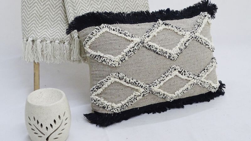 16"x 22" Tuffted Decorative Pillow for Living Room