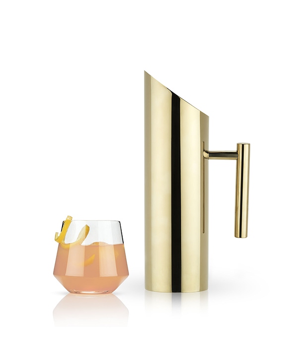  Viski Modern Stainless Steel Pitcher in Gold