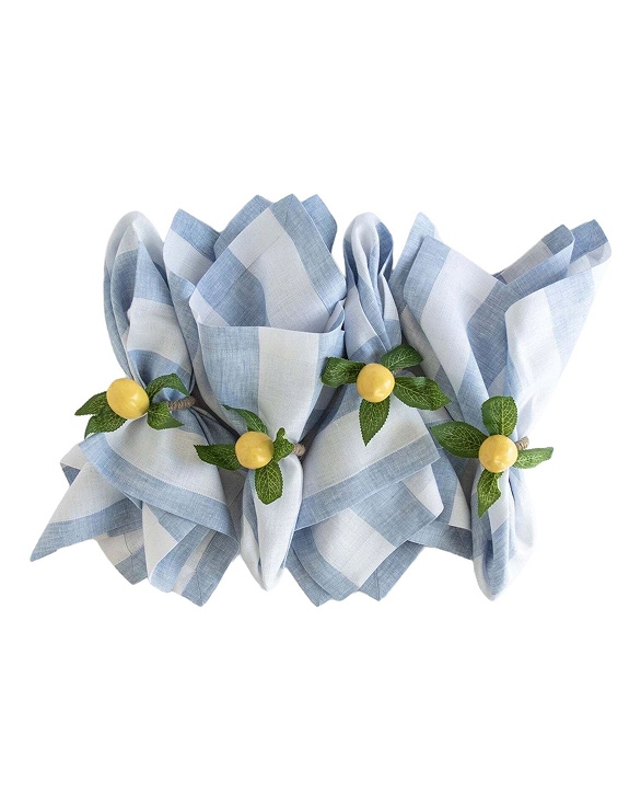  Solino Home Linen Dinner Napkins - Cabana Stripe