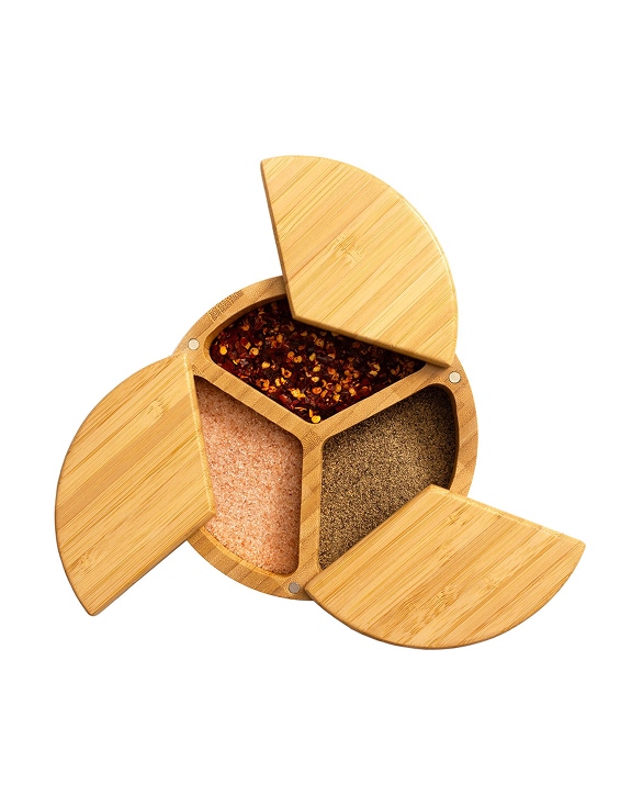  Totally Bamboo Trio Salt Cellar