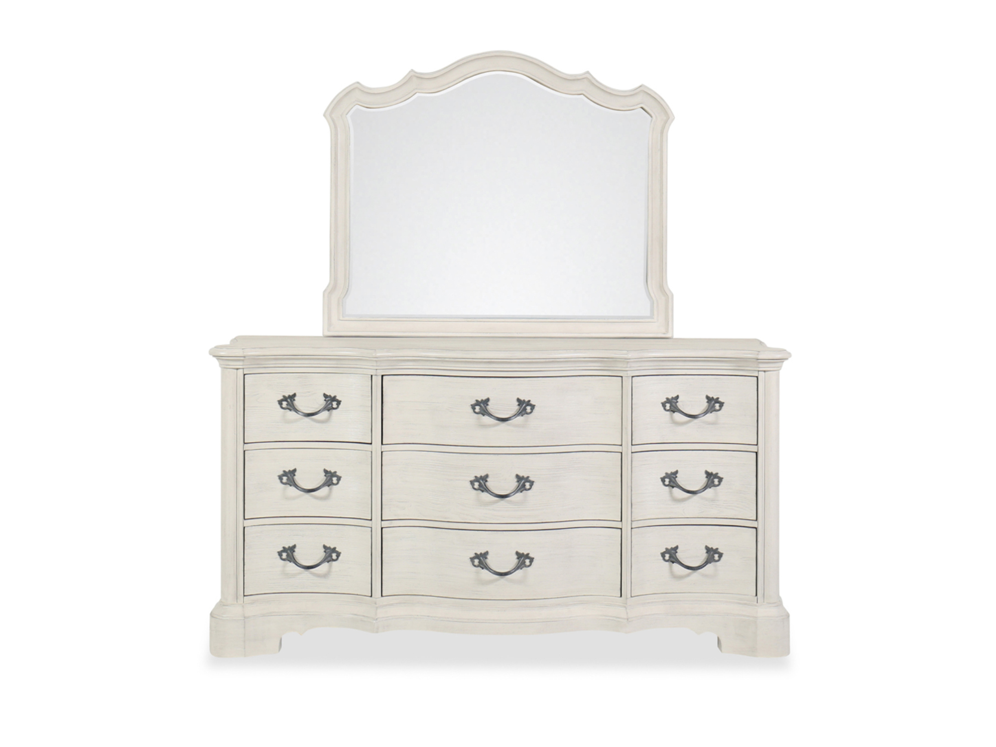 Ashley Furniture Arlendyne Antique White Dresser, Mirror, Chest and Nightstand