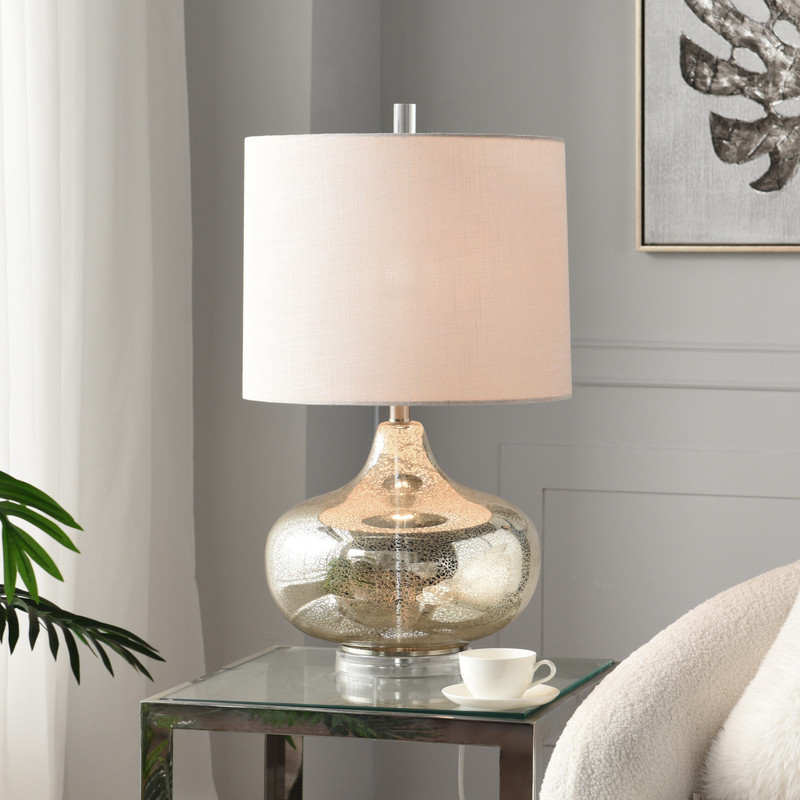 Valora Mercury Glass Table Lamp | Mathis Home