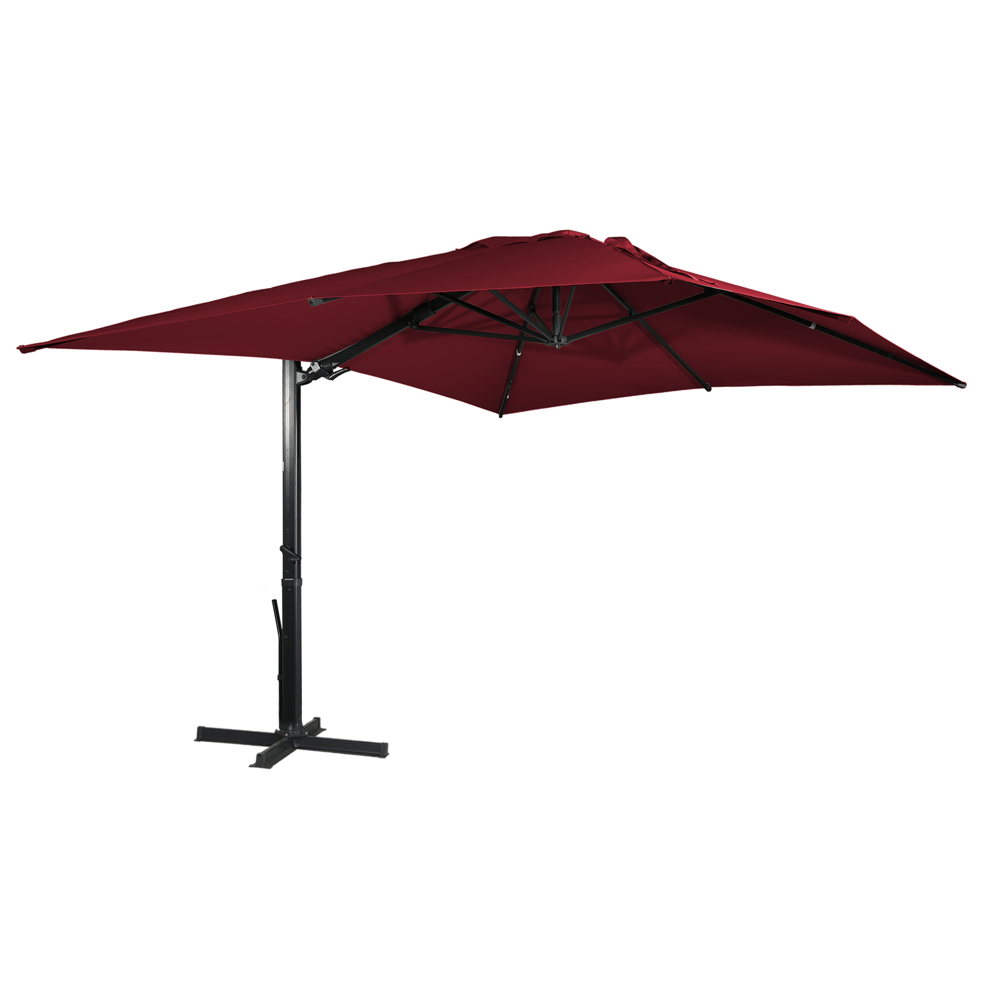 hometrends patio umbrella OVIOS 15FT Double-Sided Market with Base Navy Blue / 15FT With our ventilated umbrella Safavieh Milan Fringe 10-ft. Rect
