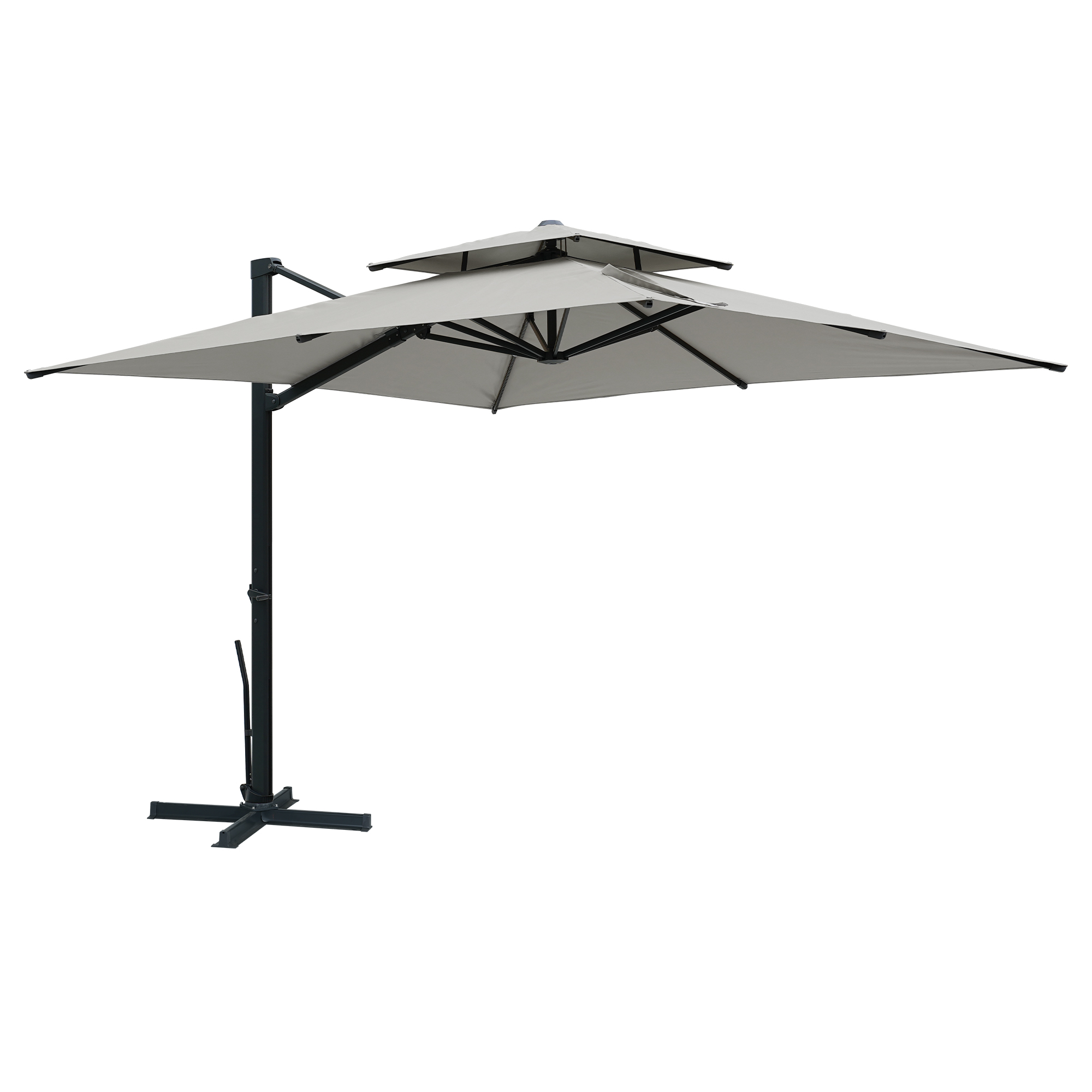 10' red patio umbrella 10 ft Patio Umbrella for Table, Outdoor Sun Umbrella with 32 LED Solar –  RGD Essentials Market main image 0