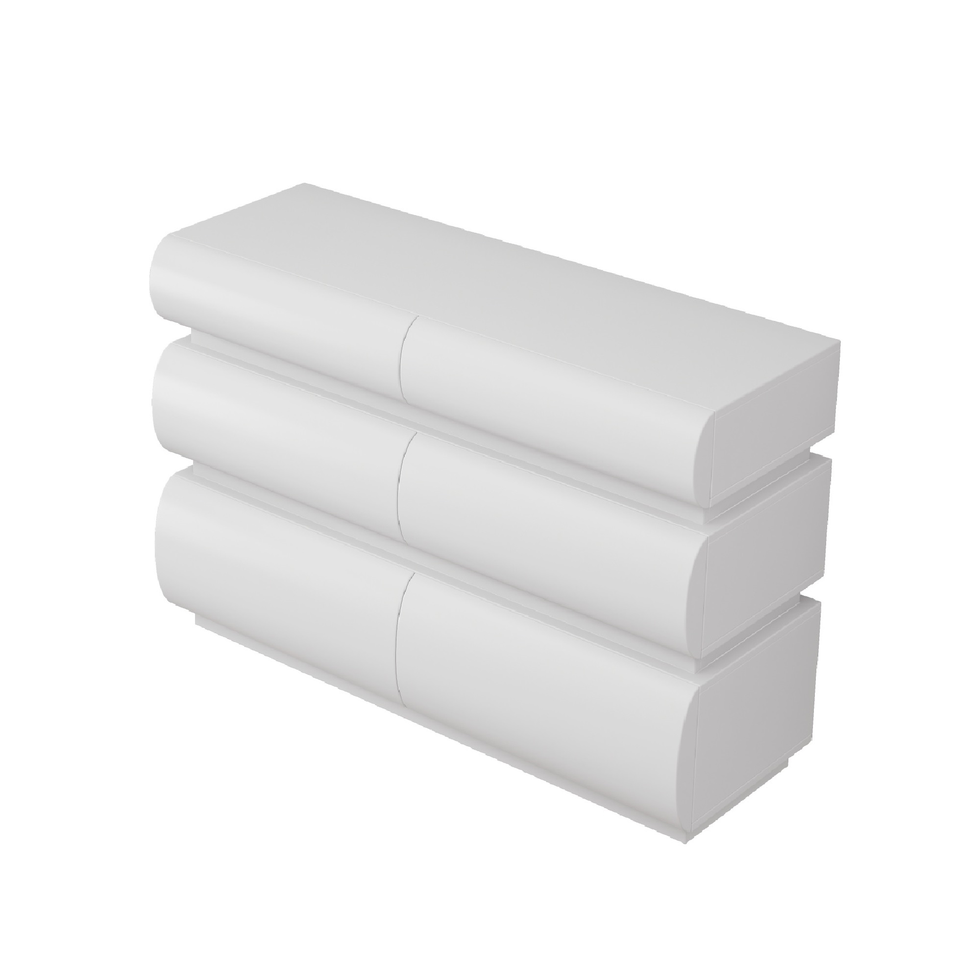 6 Drawer Dresser for Bedroom, White Dresser No Handle, Modern 6 Chest of  Drawers with Wide Storage