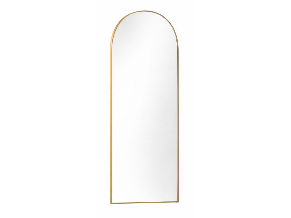 Arched Full Length Floor Mirror 58x18 Inch Gold Frame for Bedroom Dressing Room