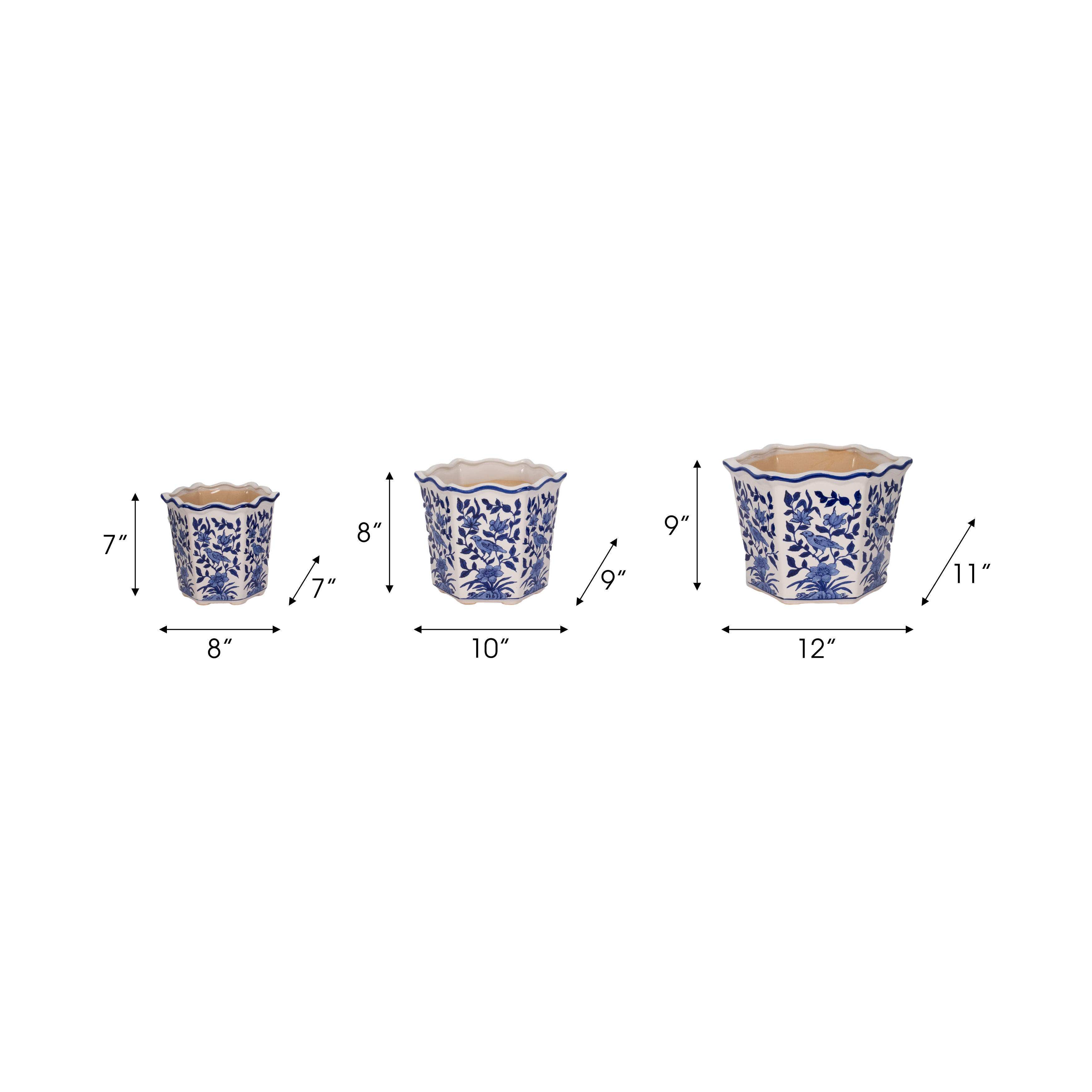Bird Planters (Set of 3) | Mathis Home