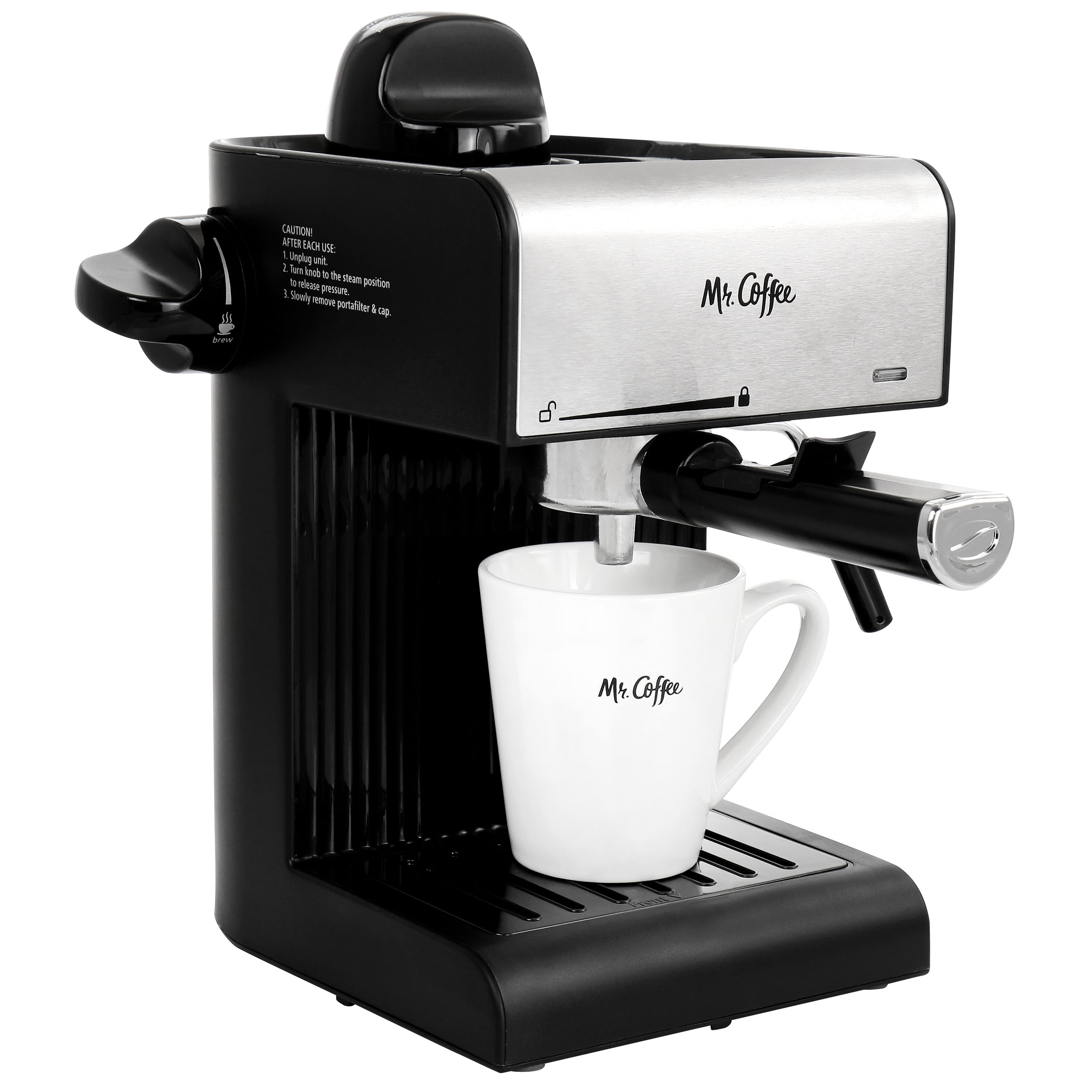Mr. Coffee Steam Espresso and Cappuccino Maker - Black