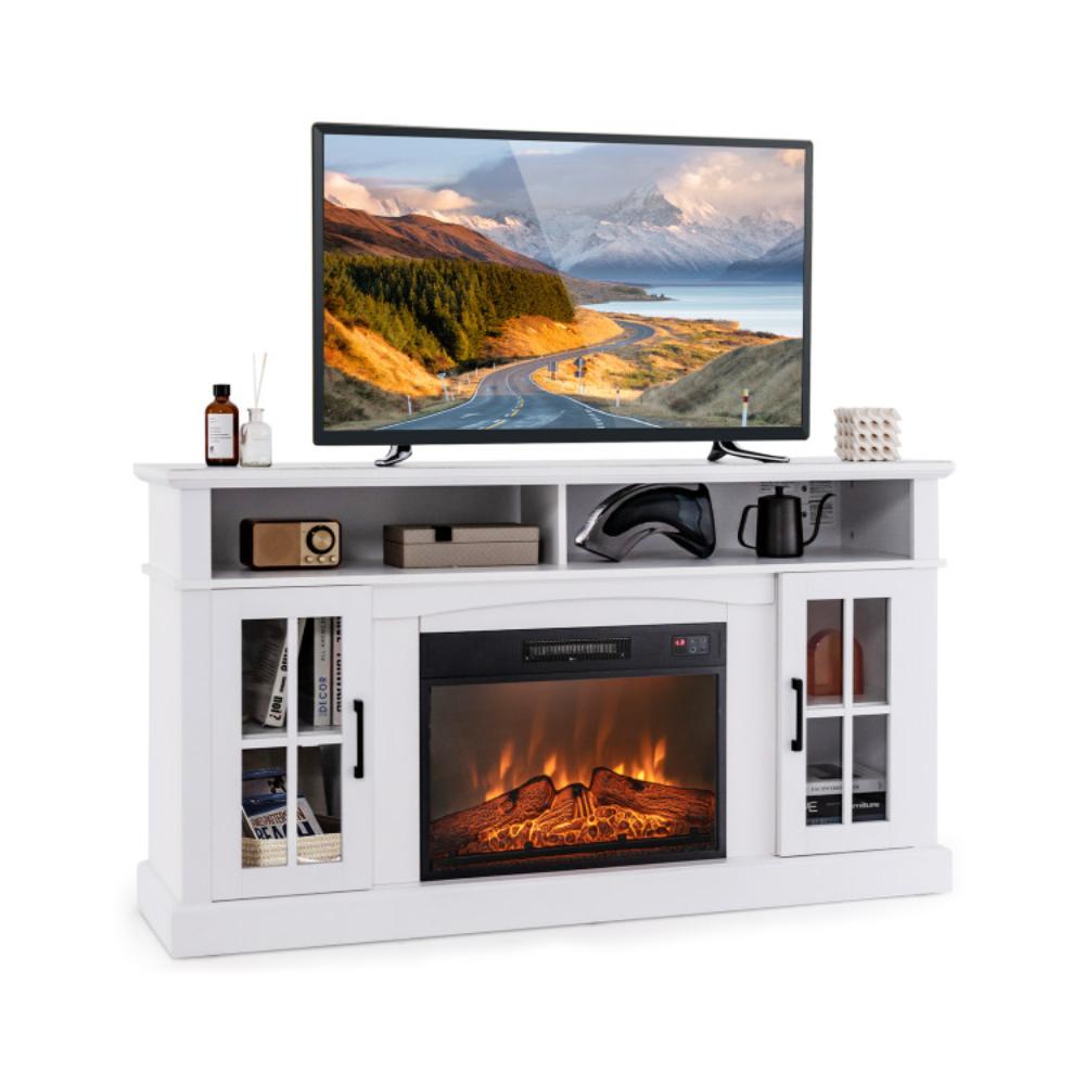 Hivvago Fireplace TV Stand for TVs Up to 65 Inch with Side